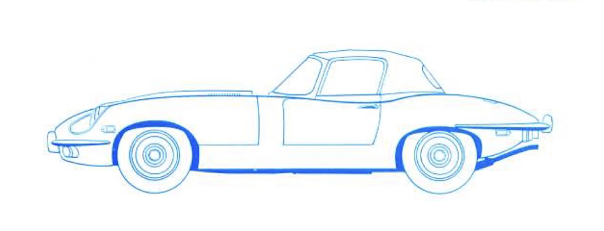 1969-jaguar-xk-e-roadster-series-2-line-drawing-car-back-catalogue-1