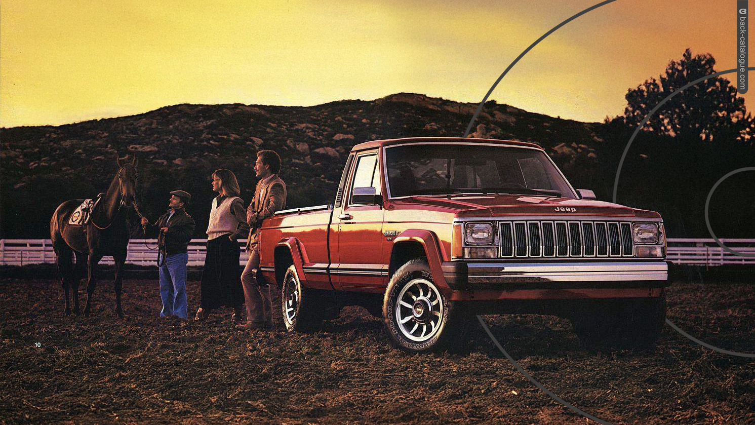 1986-jeep-comanche-xls-horse-original-brochure-car-back-catalogue
