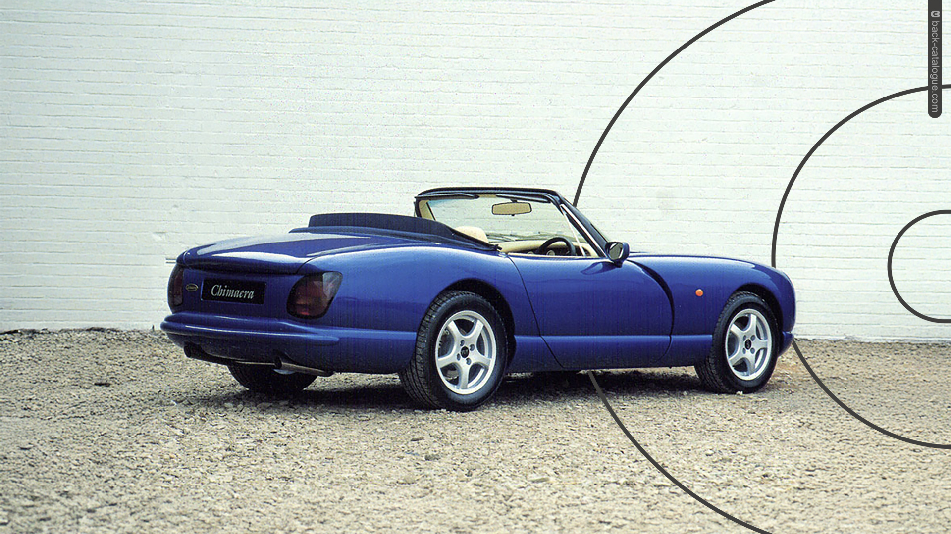 1997-tvr-chimaera-blue-wall-car-back-catalogue